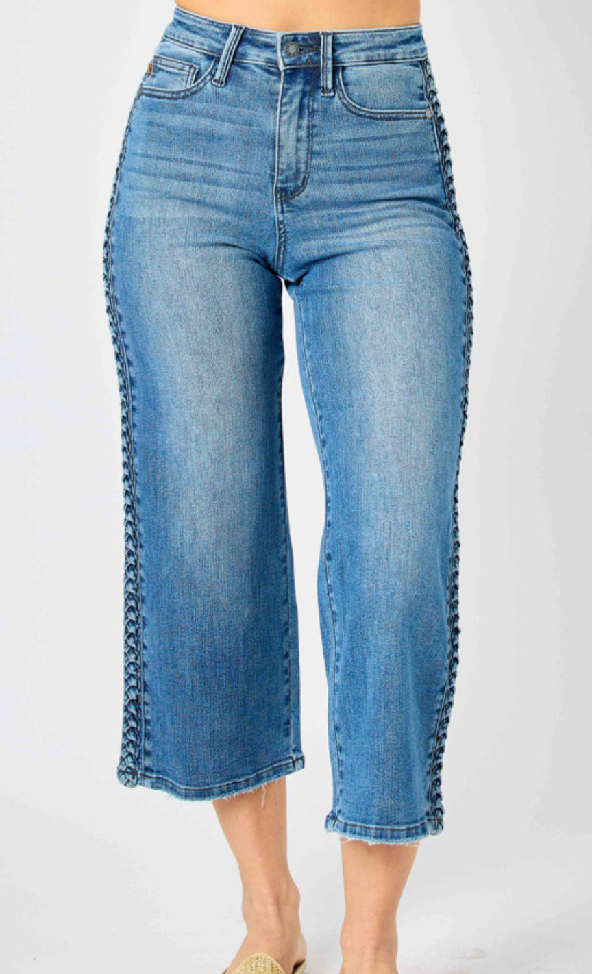 Brandy Braid Crop Denim