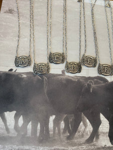 Briar Belt Buckle Initial Necklace