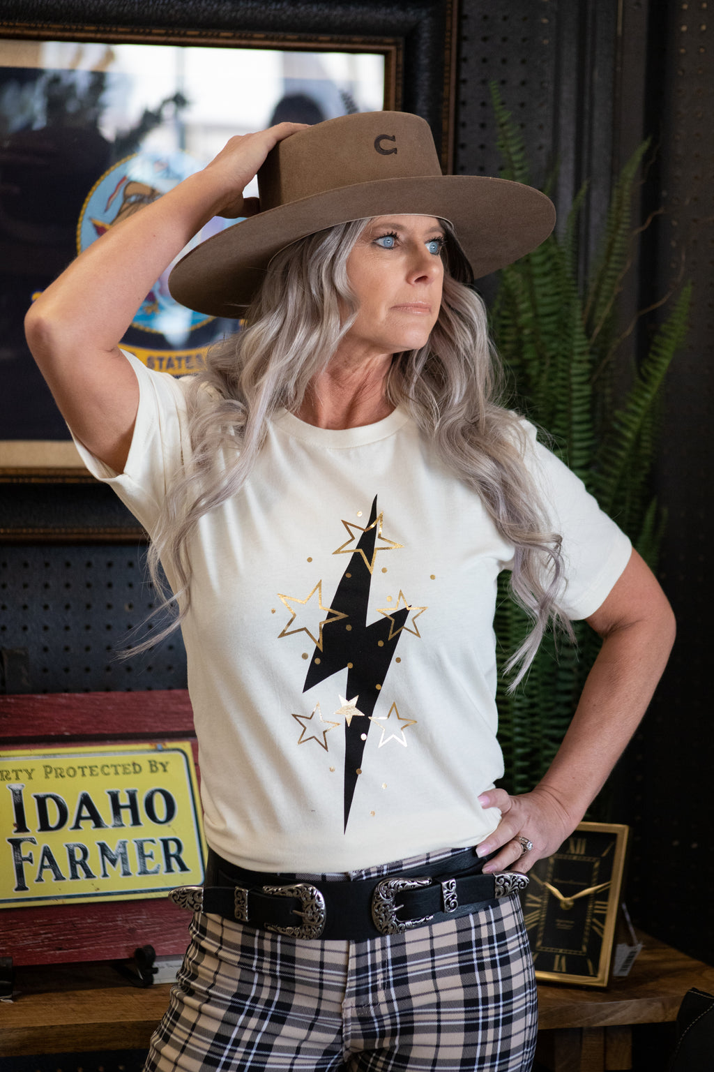 Gold Star Lightning Graphic Tee