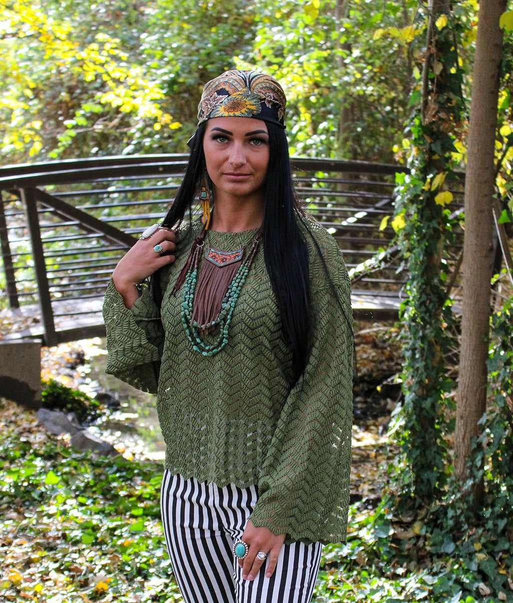 Bell Sleeve green blouse