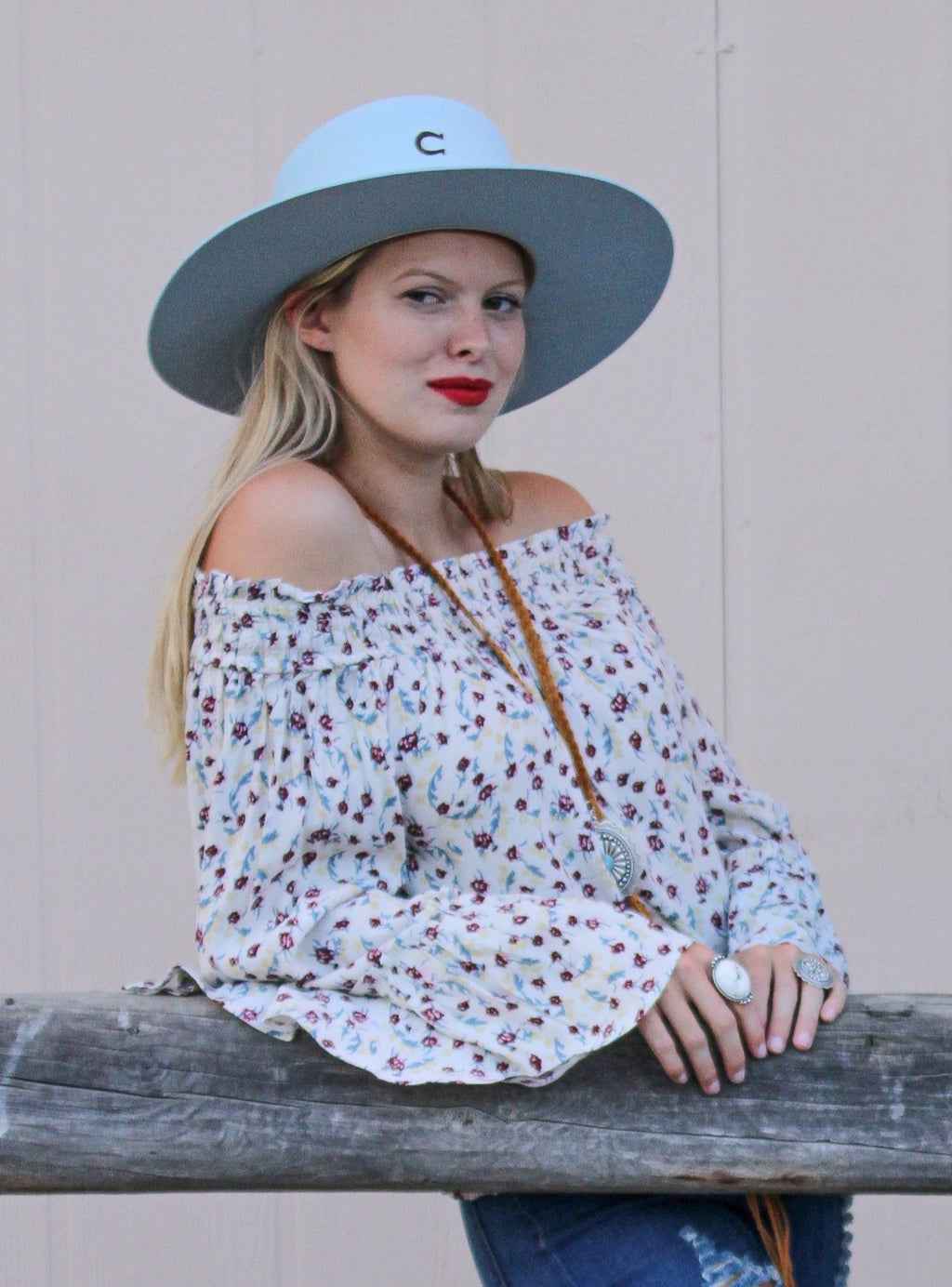 Floral off shoulder top