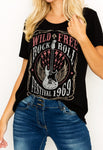 Wild Free Rock Roll Graphic Tee