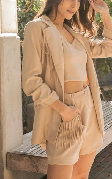 Cream hotsell boyfriend blazer